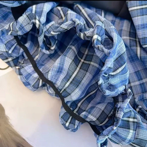 Blue Plaid Women's Skort